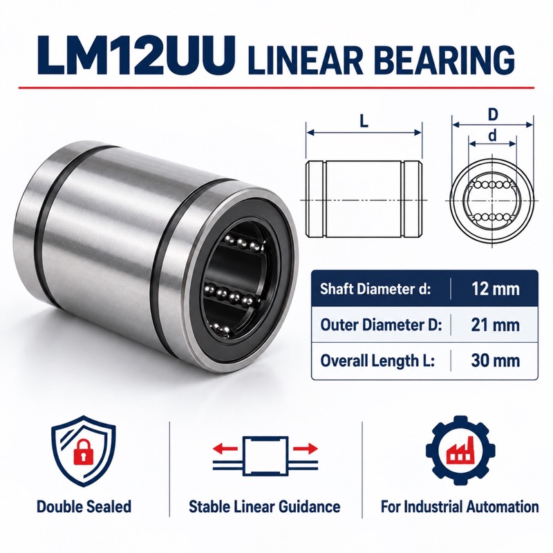 LM12UU linear bearing dimensions features and applications