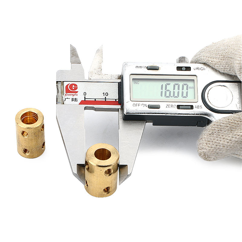 shaft bore size 4mm 5mm 6mm 7mm 8mm 10mm 12mm OD14mm OD16mm OD20 L22mm rigid Brass Copper coupling coupler