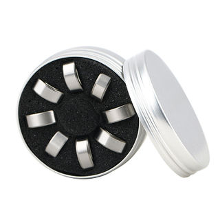 Customized logo ABEC3 P6 grade Aluminum box packaging 8pcs 8*22*7mm size 608zz 608-2rs Skateboard Ball Bearing