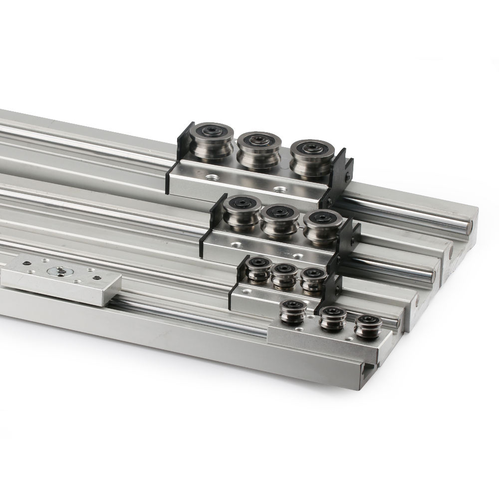 Dual-shaft Linear Guide Rail SGR20 3 4 5 wheels linear bearing SGB20-3 SGB20-4 SGB20-5UU