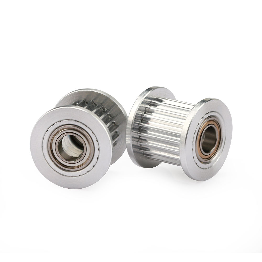 GT2 20 teeth timing belt pulley with two bearing 10mm width 3 4 5 6 mm bore size