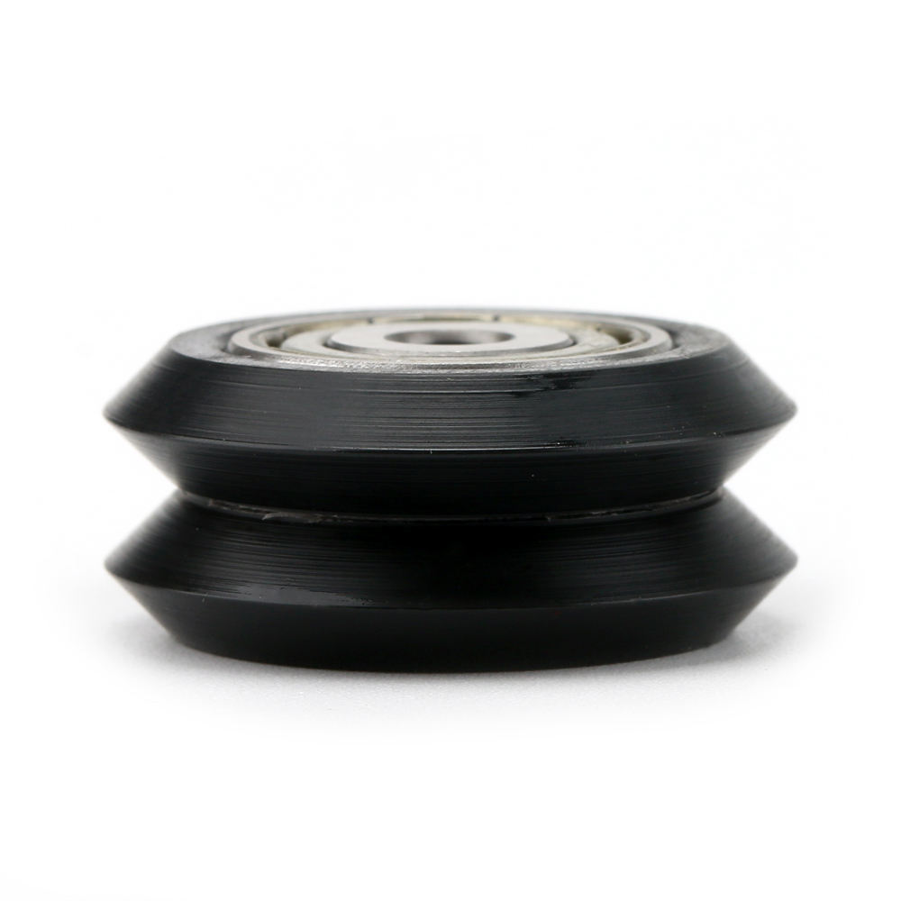 bore 4mm 5mm 6mm 8mm 9mm 10mm V W groove 3D printer driven wheel 2020 profile rail double row plastic covered pulley roller BW25