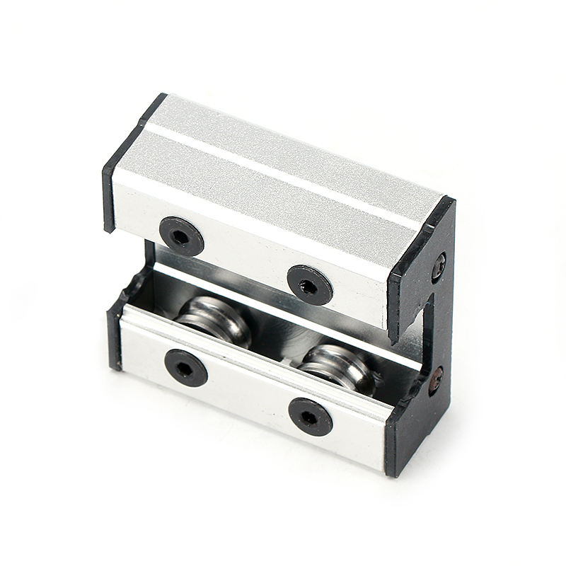 Customized length Silver Black double rod dual-axis linear guide track bearing LGB6-60L-4UU LGB6 100L-4UU 100L-6UU Wheel LGD6