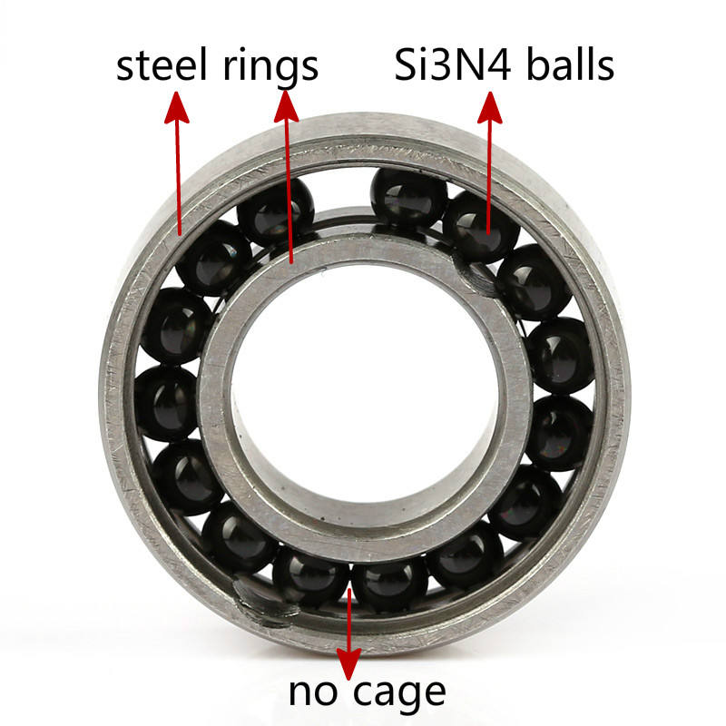 High speed cageless/full balls 608 688 ceramic ball bearing