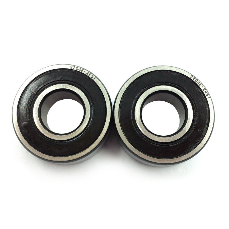 Cylindrical hole rubber seal self aligning ball bearing 2204E 2RS spherical ball bearing