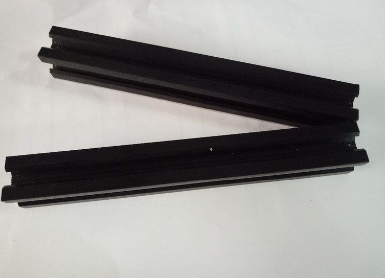 2020 V Slot Black Anodized Aluminum Extruded Linear Rail