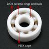 Rubber sealed 6200 Si3N4 ZrO2 ceramic ball bearing for bicycle
