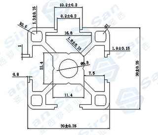 3030 t-slot aluminum extrusion profile