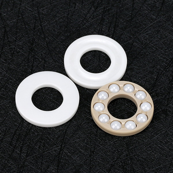 PEEK Cage Full Ceramic ZrO2 Thrust Ball Bearing 51101