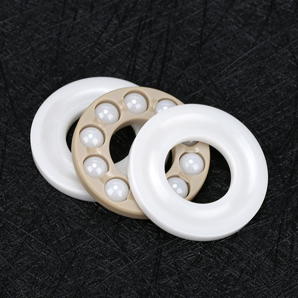 PEEK Cage Full Ceramic ZrO2 Thrust Ball Bearing 51101